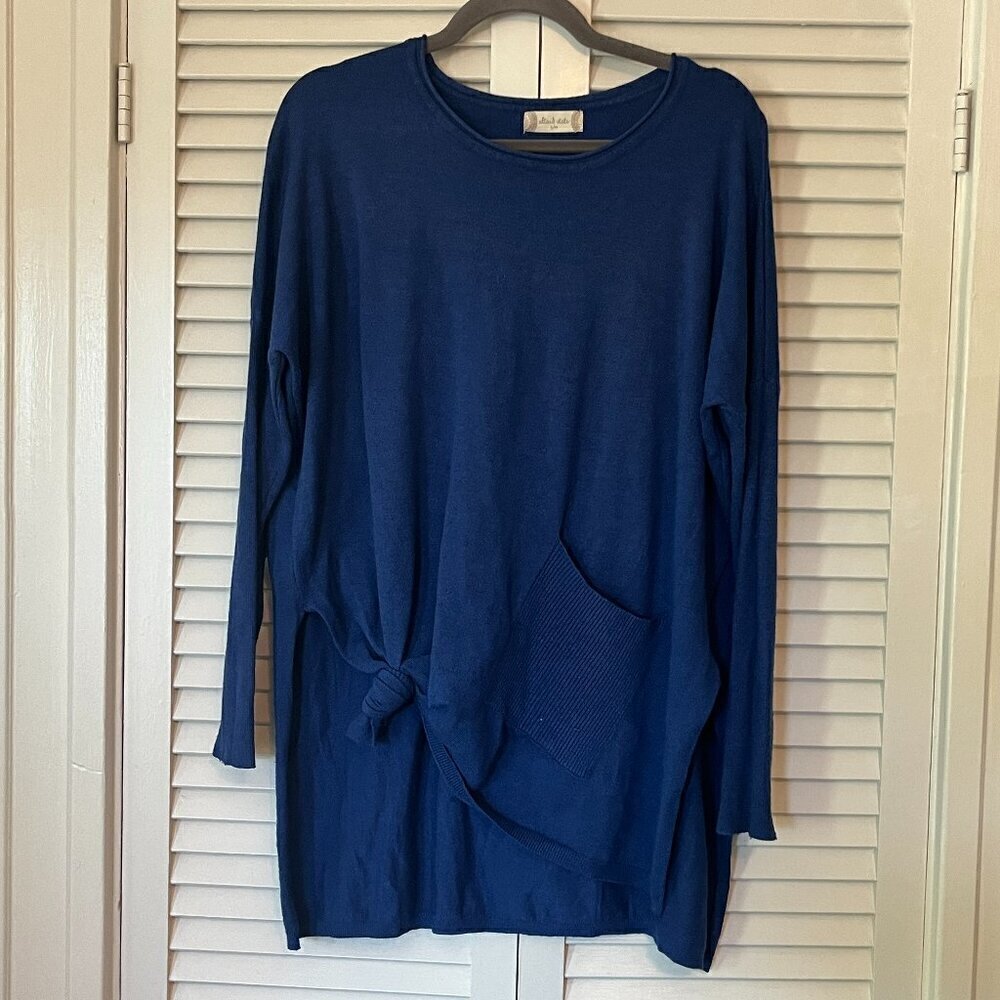 Altar'd State side knot tunic small medium women blue
